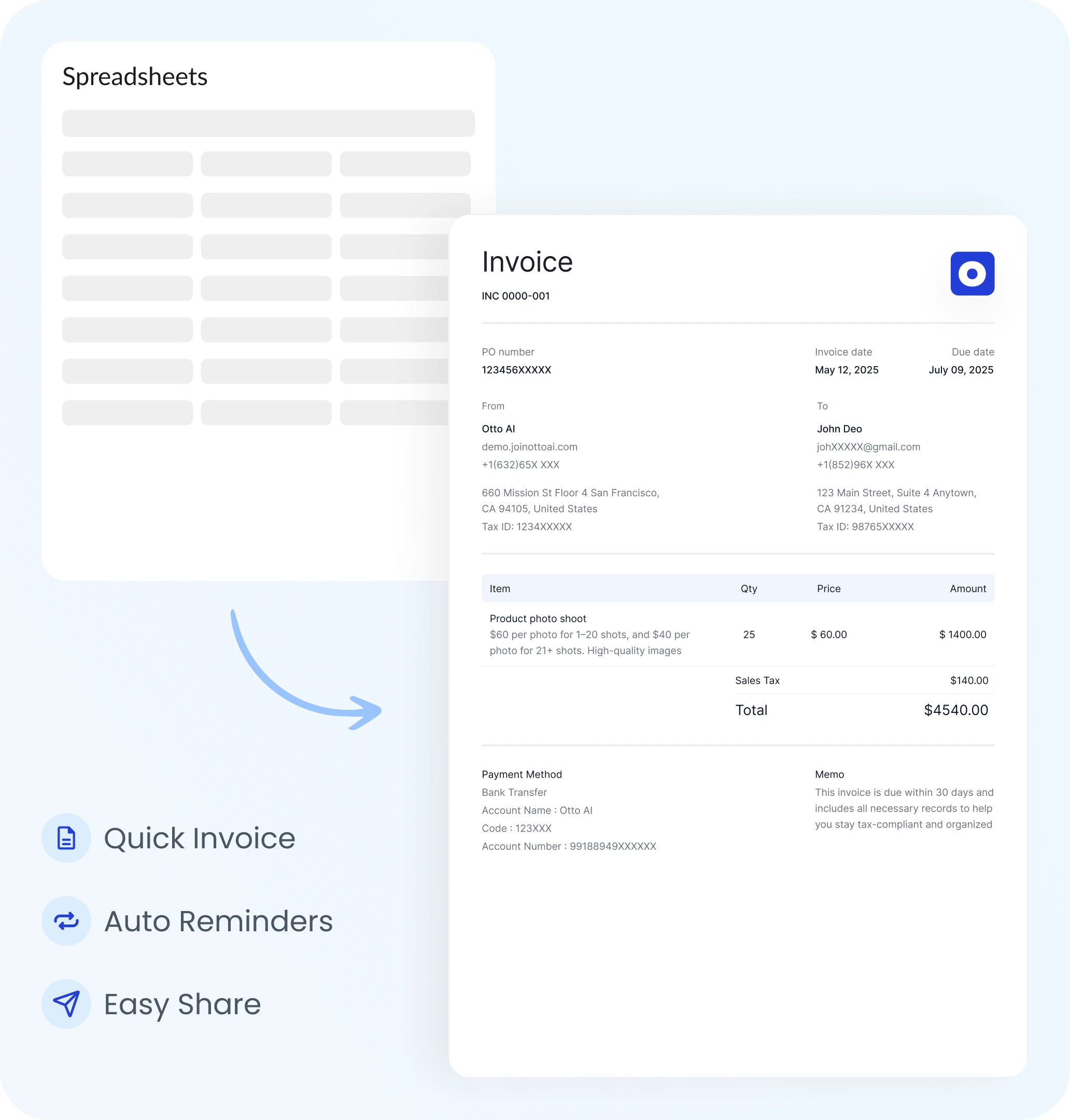 Otto AI invoicing software